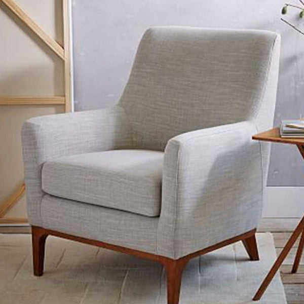 Chair - Beech Wood - Linen- Gray  - 80x90x75 cm