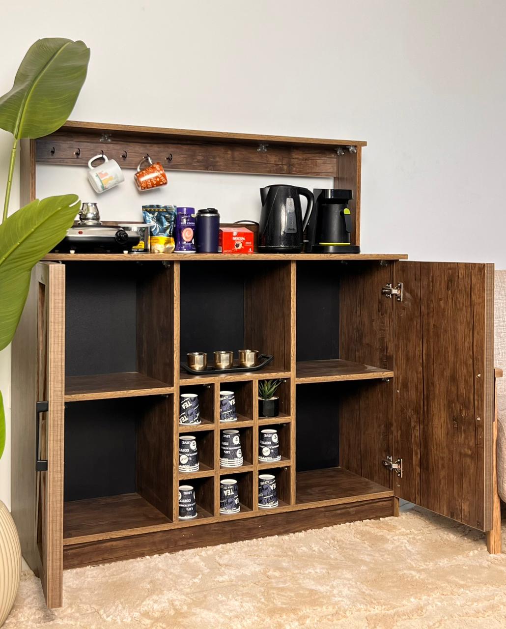 كوفي كورنر- خشب إم دي إف -متعدد الألوان - 120x40x130 سم