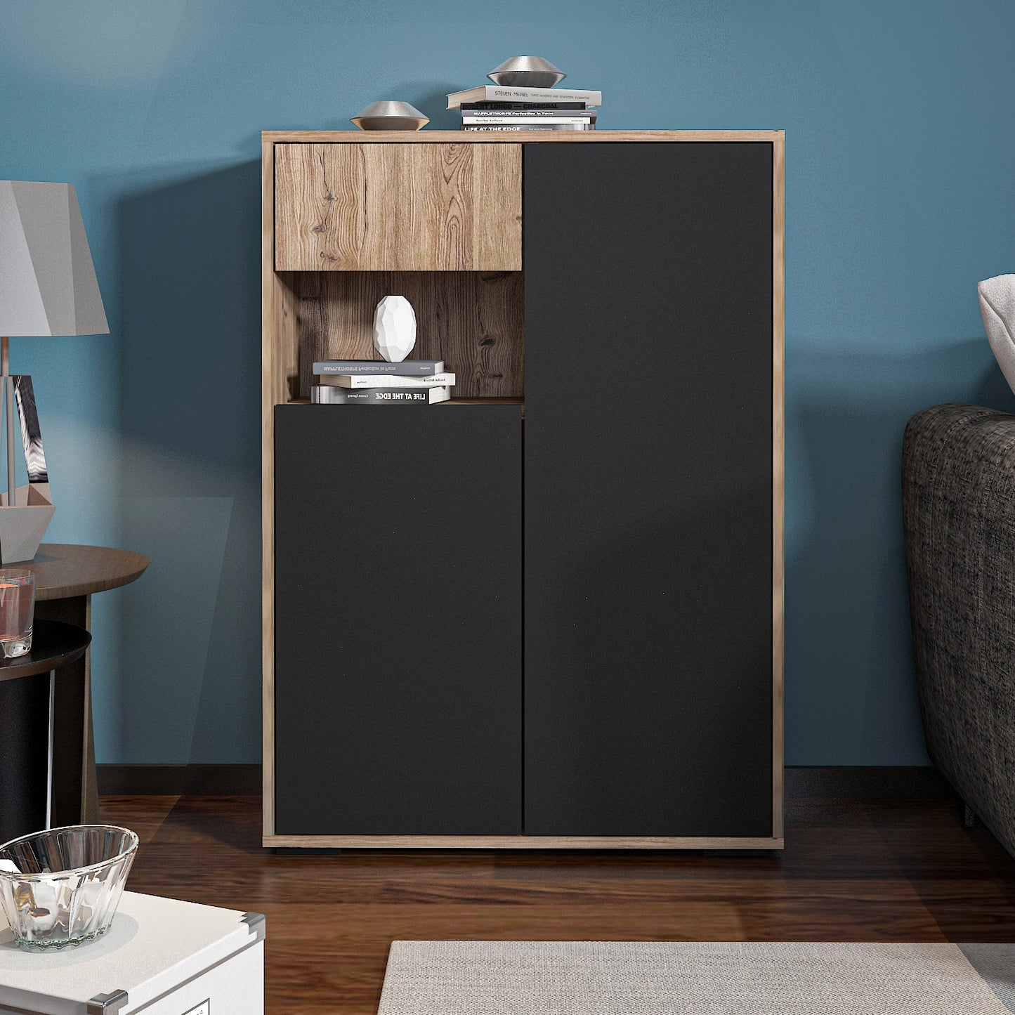 Shoe Cabinet - Multi Color - MDF - 112x80x35 cm