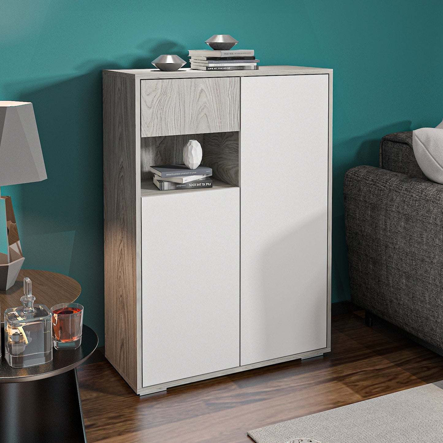 Shoe Cabinet - Multi Color - MDF - 112x80x35 cm