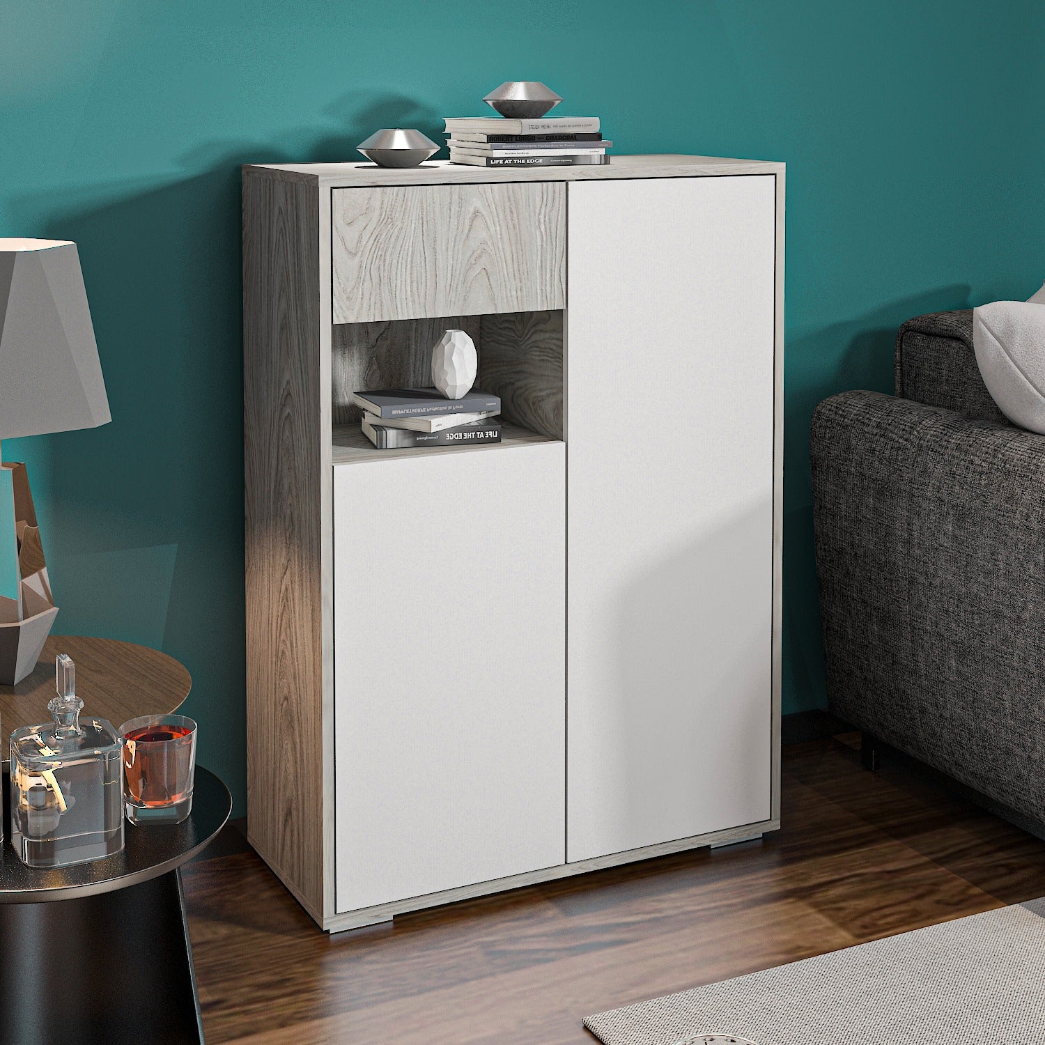 Shoe Cabinet - Multi Color - MDF - 112x80x35 cm