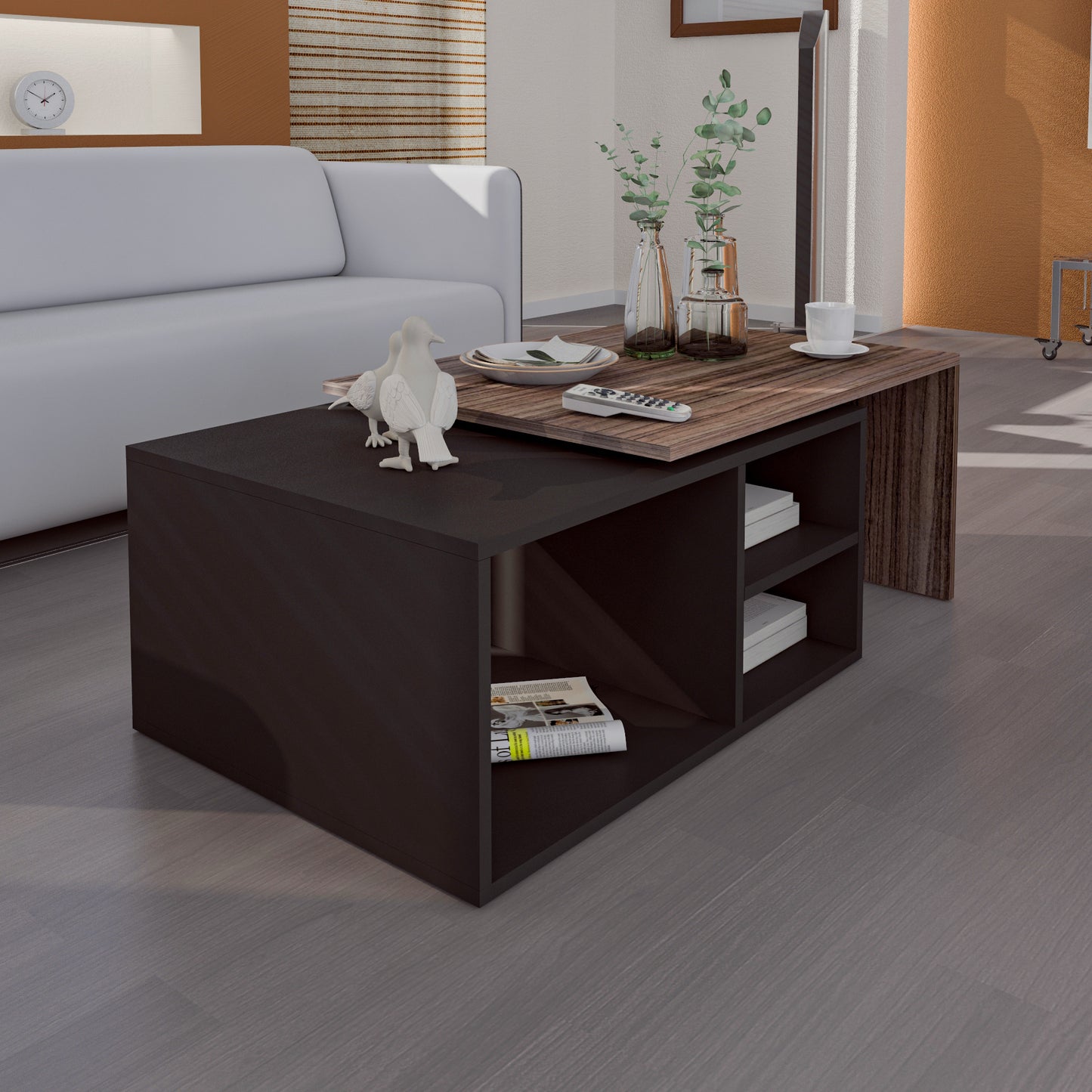 Coffee Table - MDF - Multi Color - 112x60x40 cm