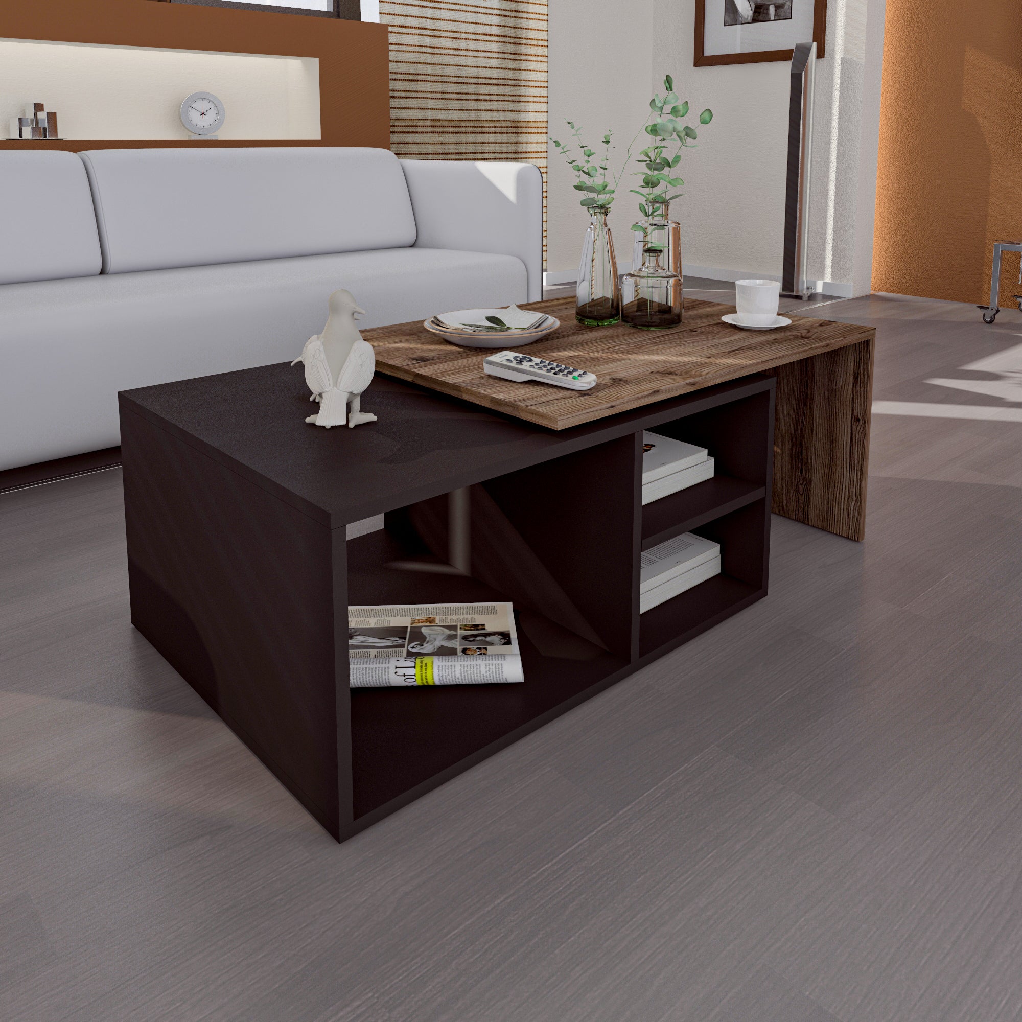 Coffee Table - MDF - Multi Color - 112x60x40 cm