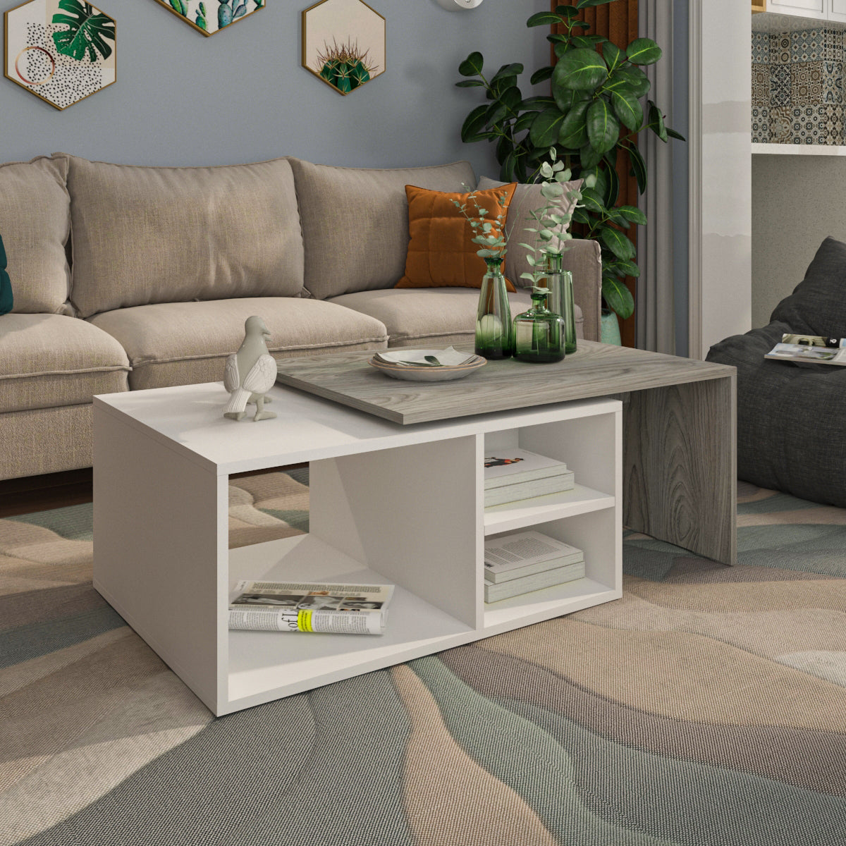 Coffee Table - Multi Color - MDF - 112x60x40 cm