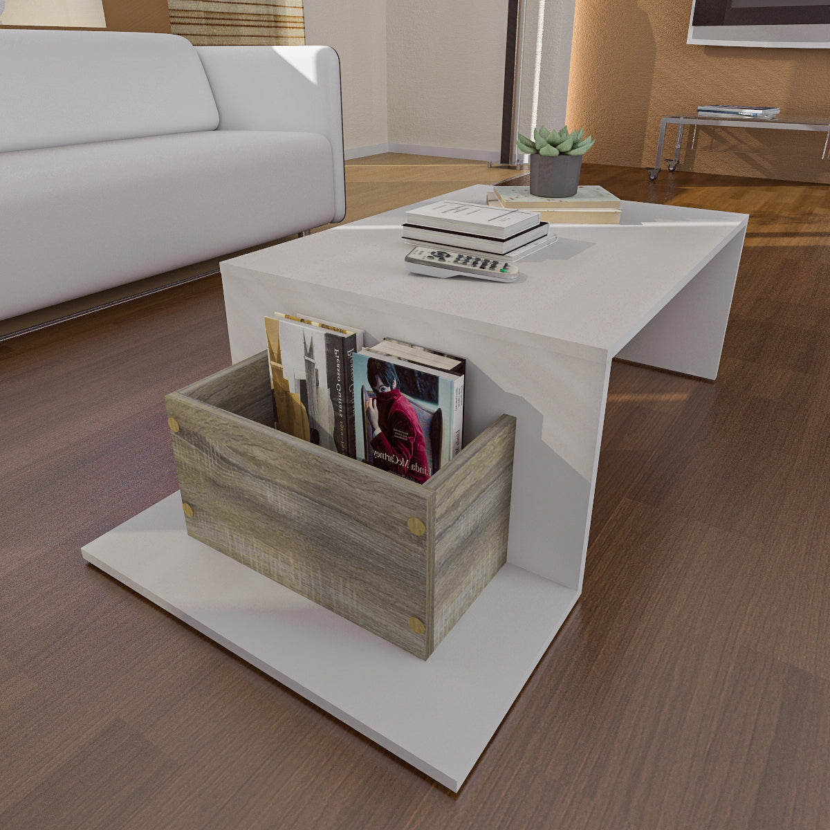 Coffee Table - MDF - Multi Color -108x60x35 cm
