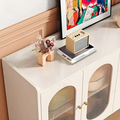 Buffet - MDF Wood - White - 160x40x85 cm