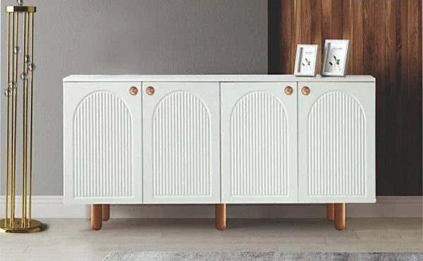 Buffet - MDF Wood - White - 160x40x80 cm - Cataloug