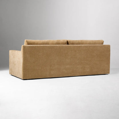 Sofa Bed - Natural Wood - Multi Fabrics - Beige - 220 x 90 x 85 cm