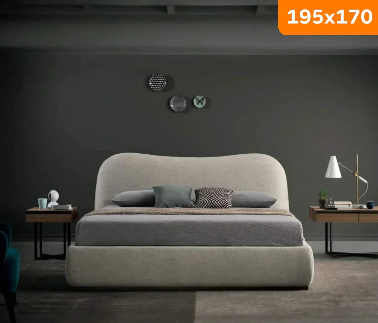 Bed - MDF - Linen - Multi Sizes - Cataloug