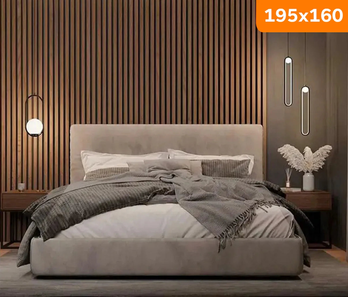 Bed - MDF - Velvet - Multi Sizes - Cataloug