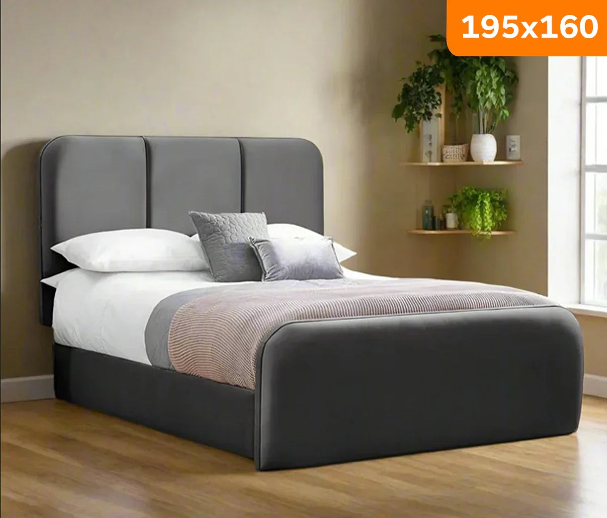Bed - MDF - Velvet - Multi Sizes - Cataloug