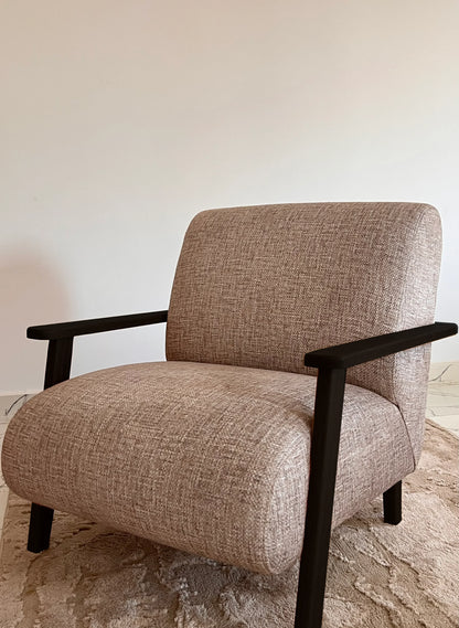 Chair - Oak Wood - Linen- Multi color - 85x85x90 cm - Cataloug