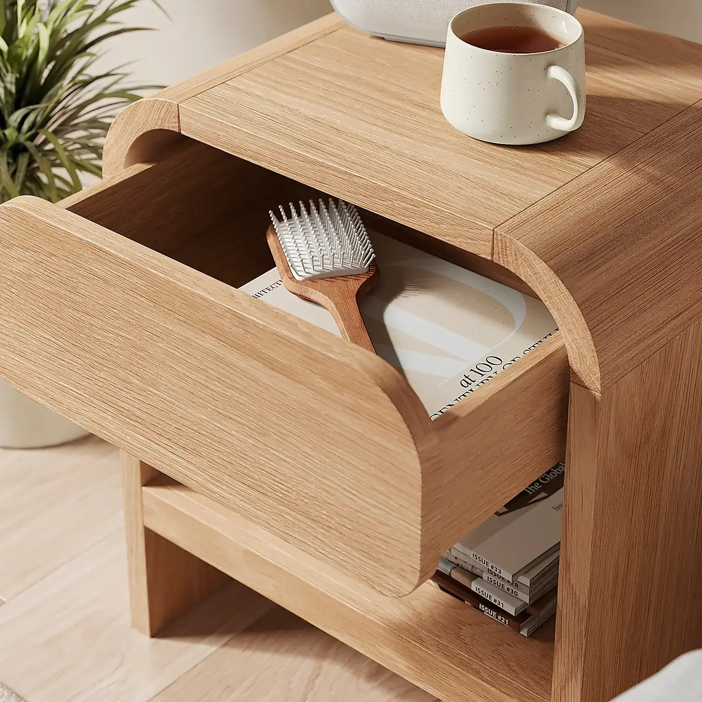 Commode - MDF Wood - Beige - 45x55x35 cm - Cataloug