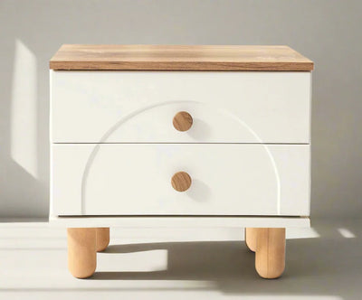 Commode - MDF Wood - White & Beige - 50x40x55 cm - Cataloug