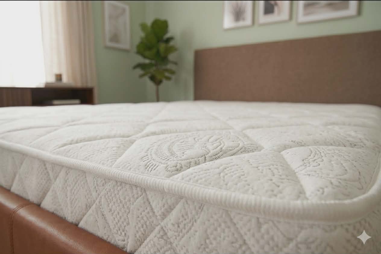 German Bonnell Mattress - Double Net - Gold & White - 130 x 190 x 25 cm