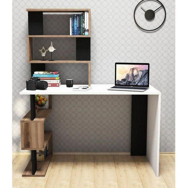 Desk - MDF - White, Black & Beige - 120x60x150 - Cataloug