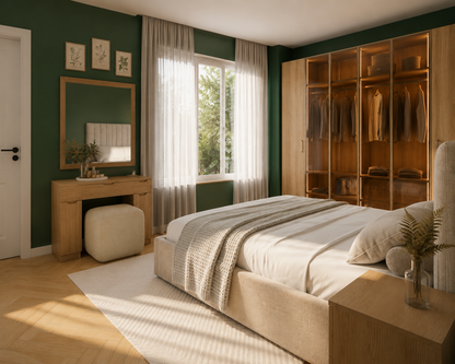 Full Bedroom  - MDF Wood - Beige