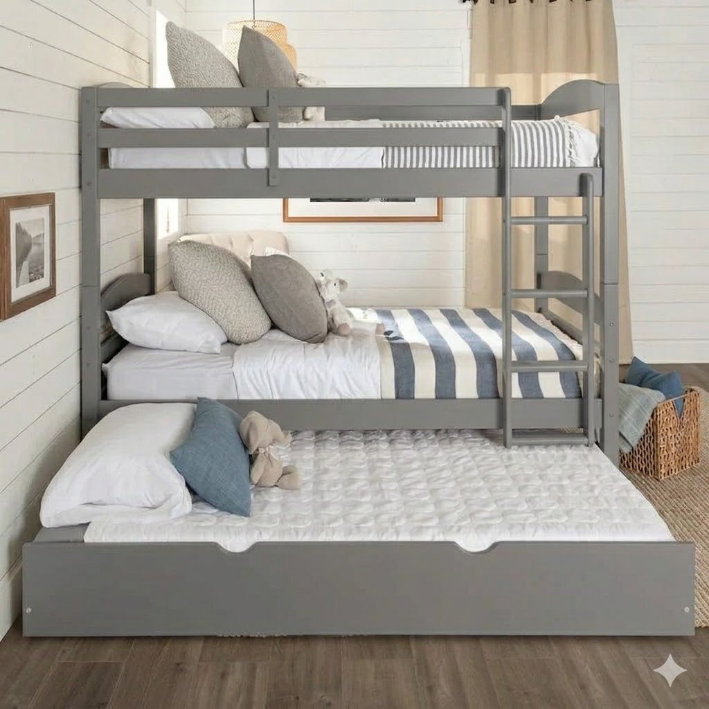Bed - MDF Wood - Multi Color - 200x195x120 cm