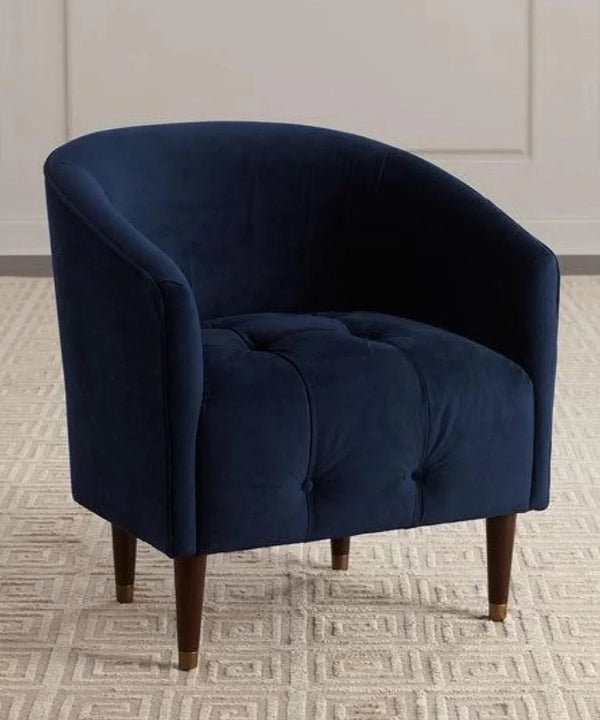 Armchair - Beech Wood - Velvet - Blue - 75x70x85 cm - Cataloug