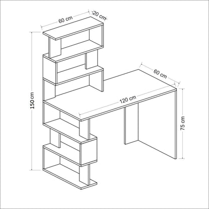 مكتب 120x60x150