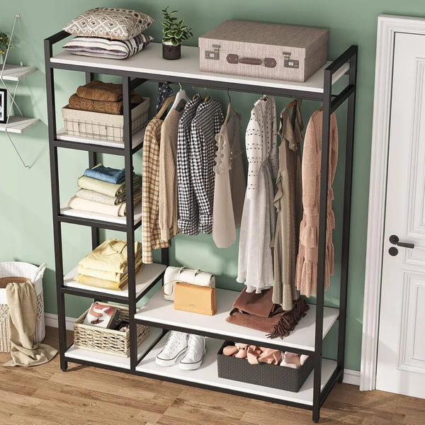 Clothes Hanger - Steel - MDF - Black - 120x40x180 cm