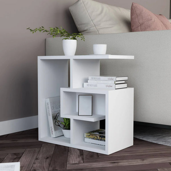 Side Table - MDF Wood - White - 50x25x50 cm