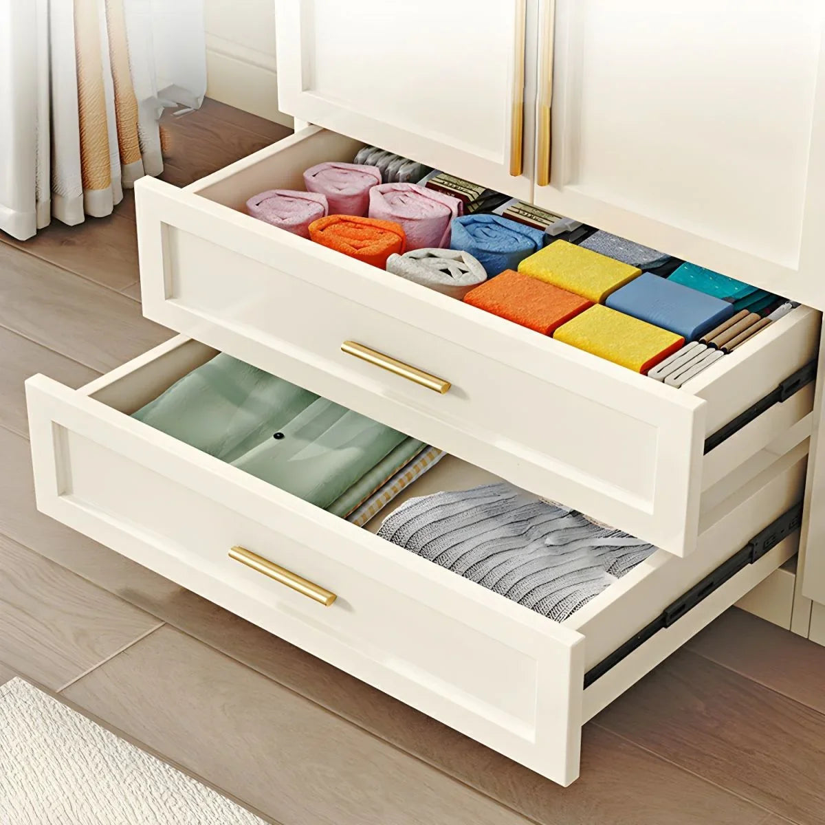 Wardrobe - MDF Wood - White - 180x60x220 cm