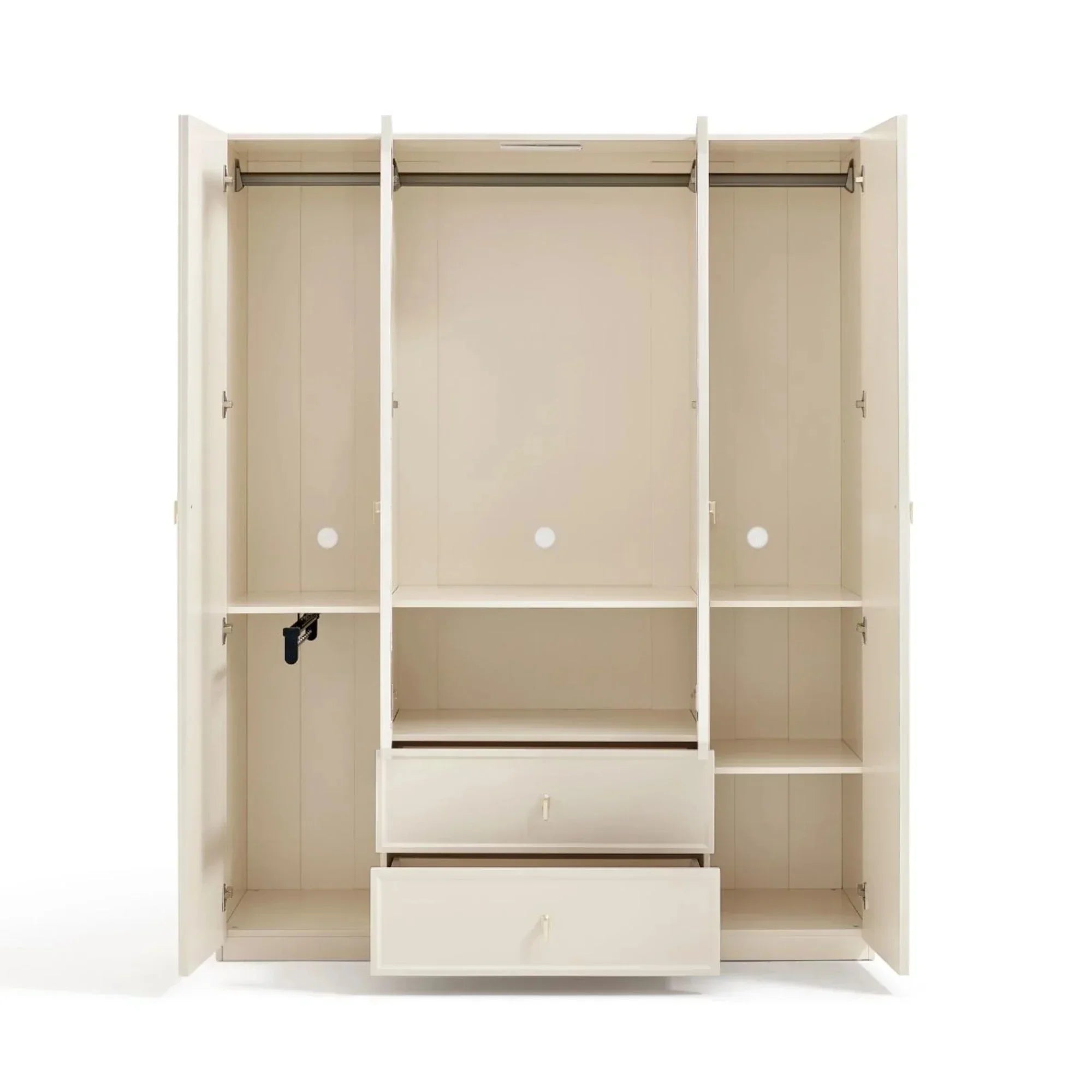 Wardrobe - MDF Wood - White - 180x60x220 cm - Cataloug