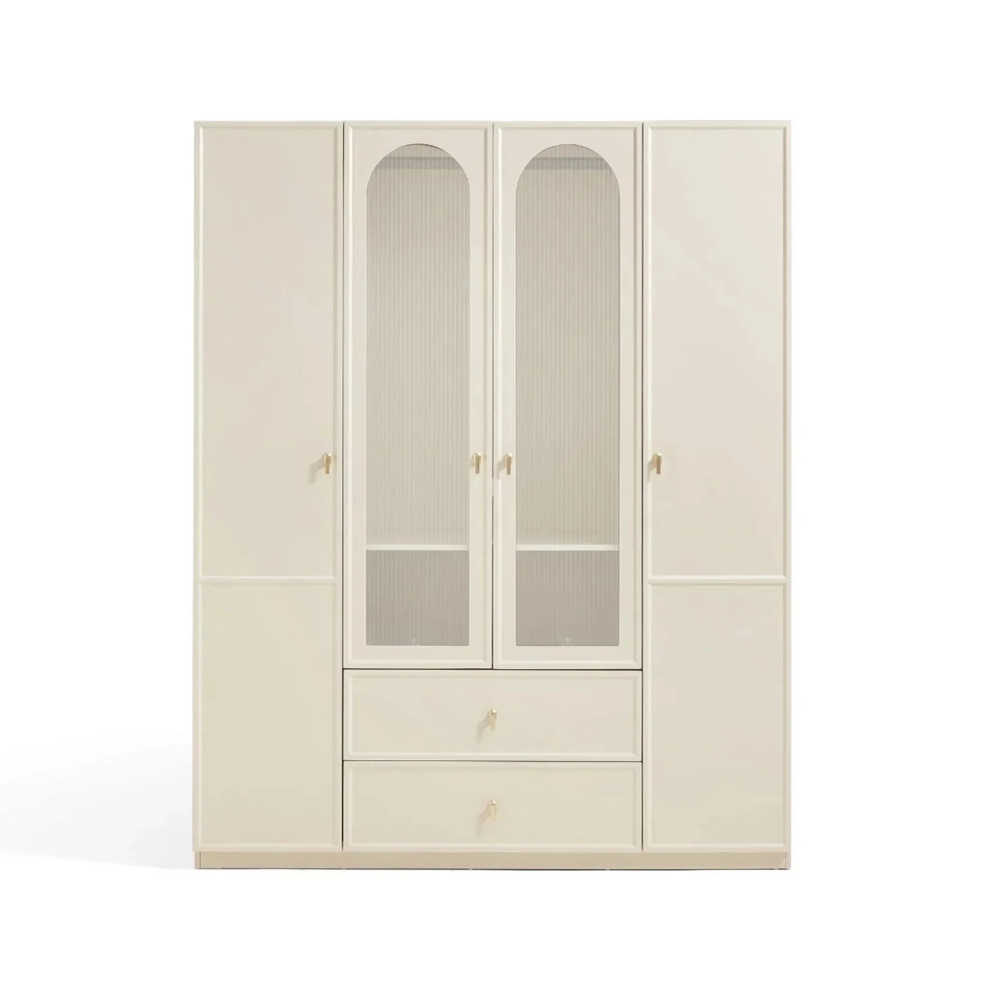 Wardrobe - MDF Wood - White - 180x60x220 cm - Cataloug