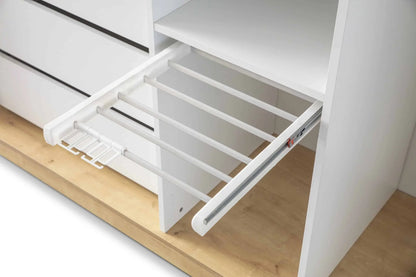 Wardrobe - MDF Wood - White - 270x60x230 cm