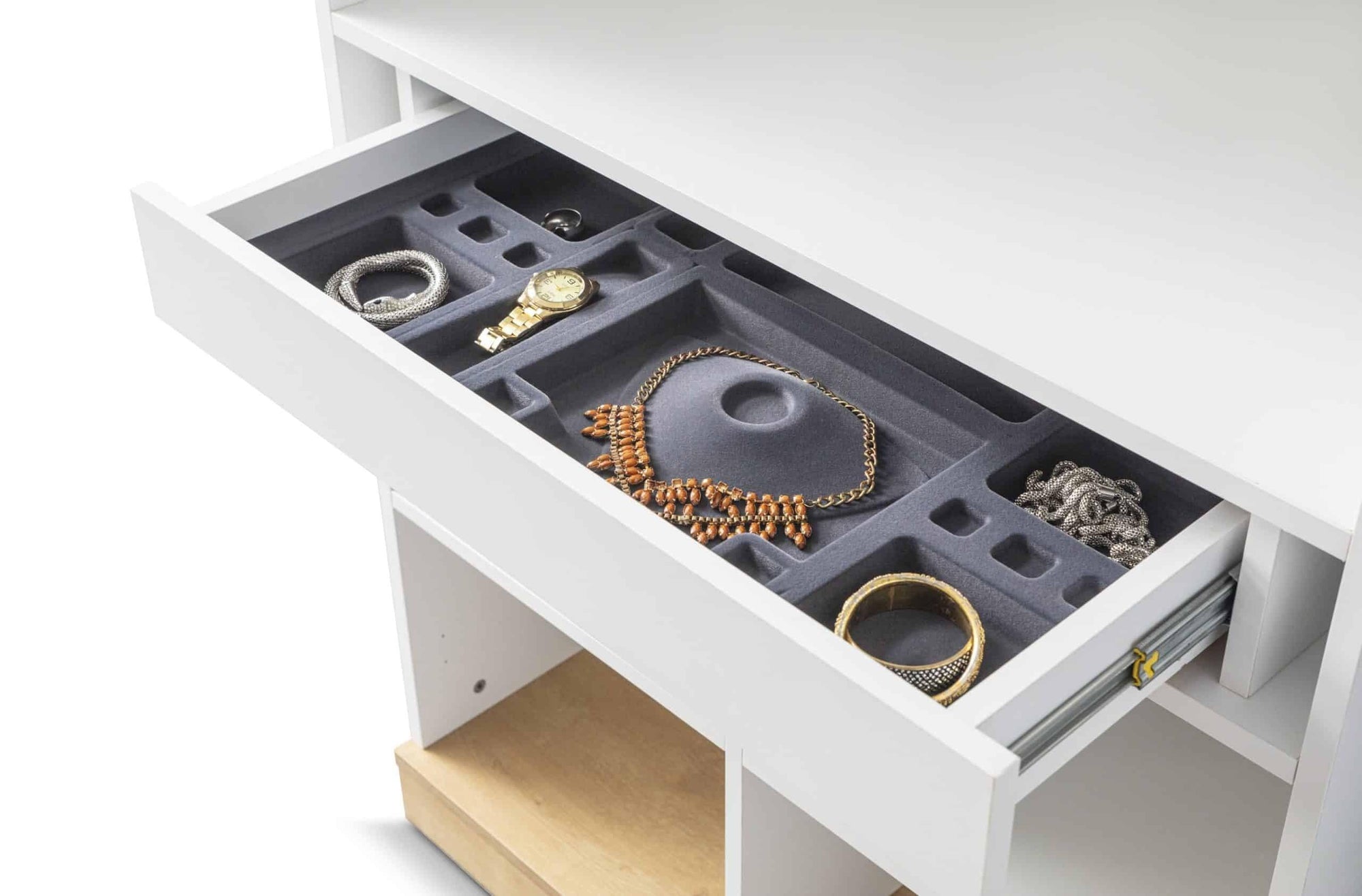 Wardrobe - MDF Wood - White - 270x60x230 cm - Cataloug