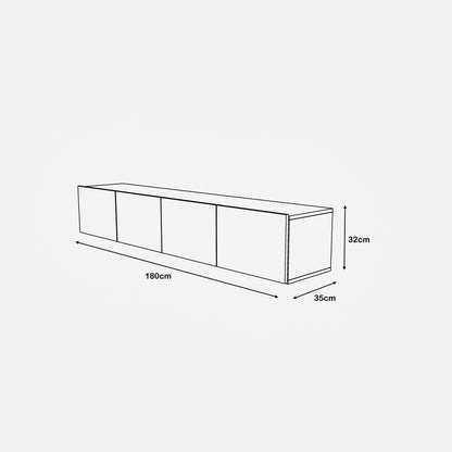 TV Unit - Multi Color - MDF - 180x35x32 cm