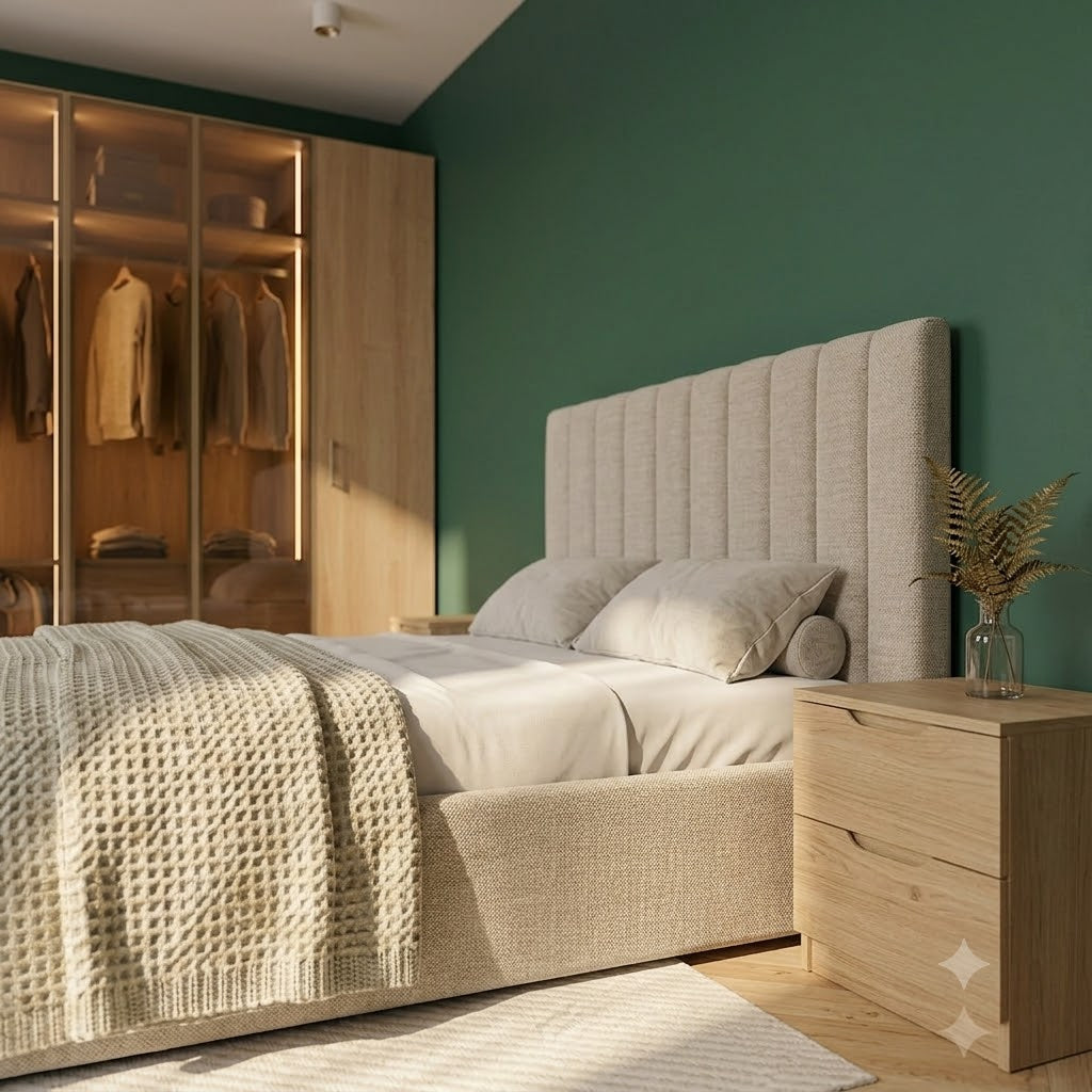 Full Bedroom  - MDF Wood - Beige