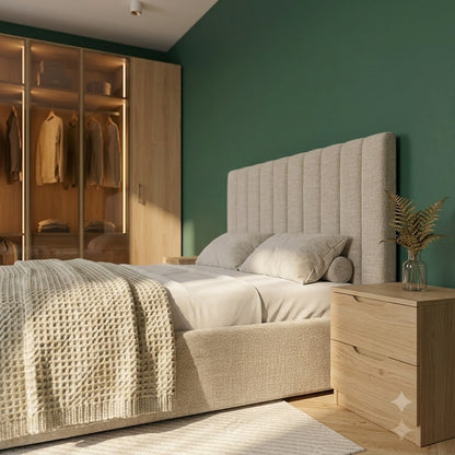 Full Bedroom  - MDF Wood - Beige