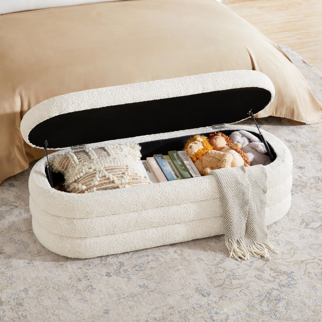 Banquette ( Storage ) - Multi color - Linen - 123x44x45 CM