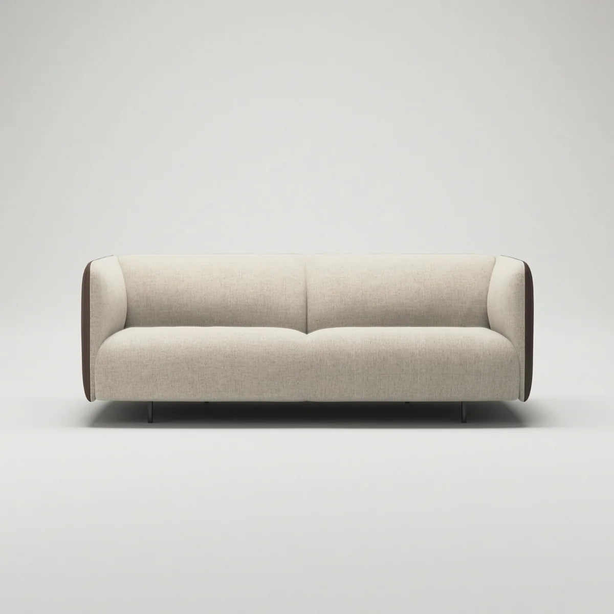 Sofa - Natural Wood - Linen - Beige - 200 x 90 x 70 cm