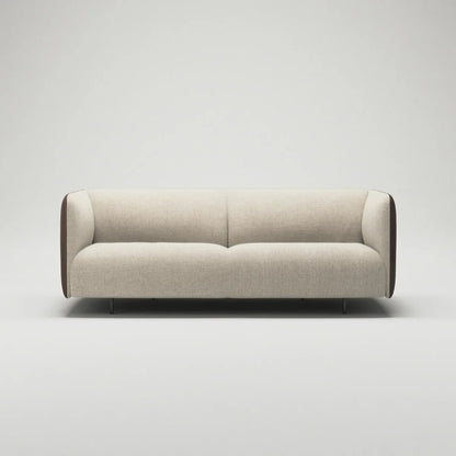 Sofa - Natural Wood - Linen - Beige - 200 x 90 x 70 cm