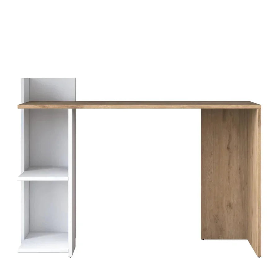 Desk - MDF Wood - Beige & White - 120x40x85 cm - Cataloug