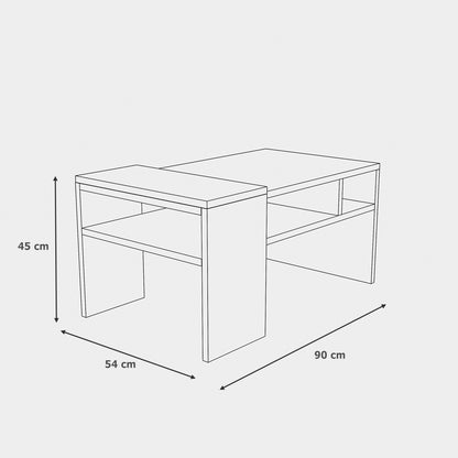 Coffee Table - Multi Color - MDF - 90x54x45 cm
