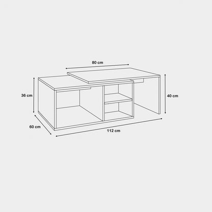 Coffee Table - Multi Color - MDF - 112x60x40 cm