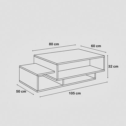Coffee Table - Multi Color - MDF - 105x60x32 cm