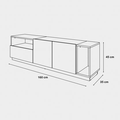 TV Unit - Multi Color - MDF - 160x35x45 cm