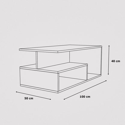 Coffee Table - Multi Color - MDF - 100x50x40 cm