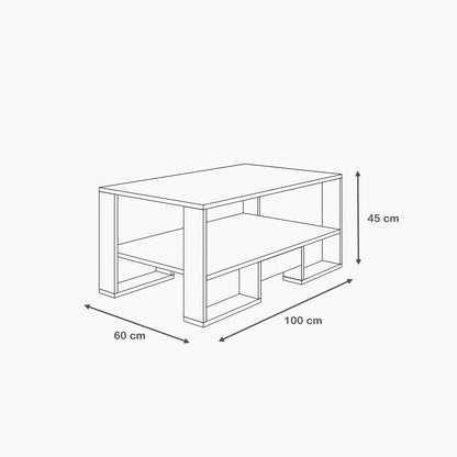 Coffee Table - Multi Color - MDF - 100x60x45 cm