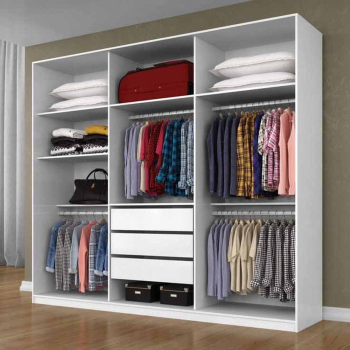 دريسنج - خشب MDF - ابيض - 220x240x50 سم