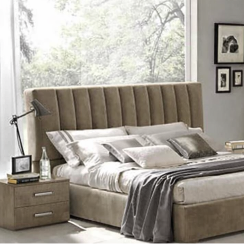 Full Bed Room - MDF Wood - Dark Beige