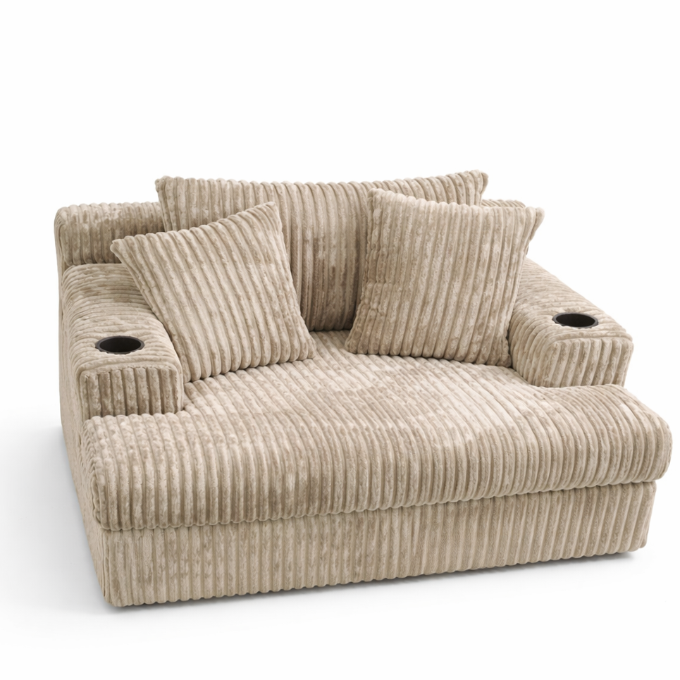 كرسى - خشب طبيعي- متعدد الأقمشة - متعدد الألوان - 120x120x70 سم