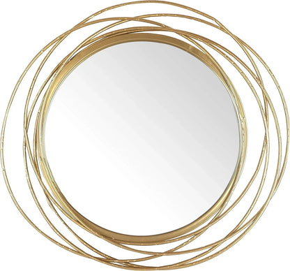 Mirror - Steel - Gold - 80x80 cm