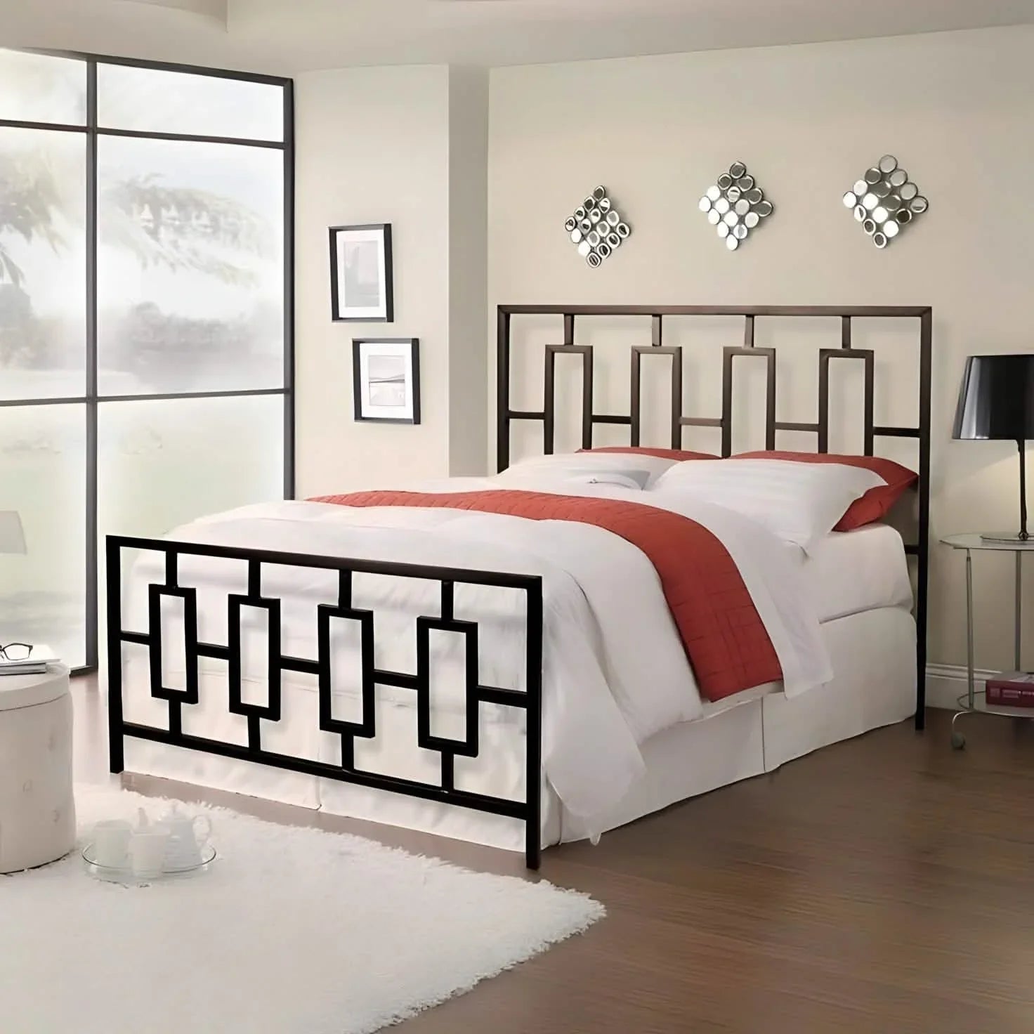 Bed - Steel - Black - 120x200x125 cm