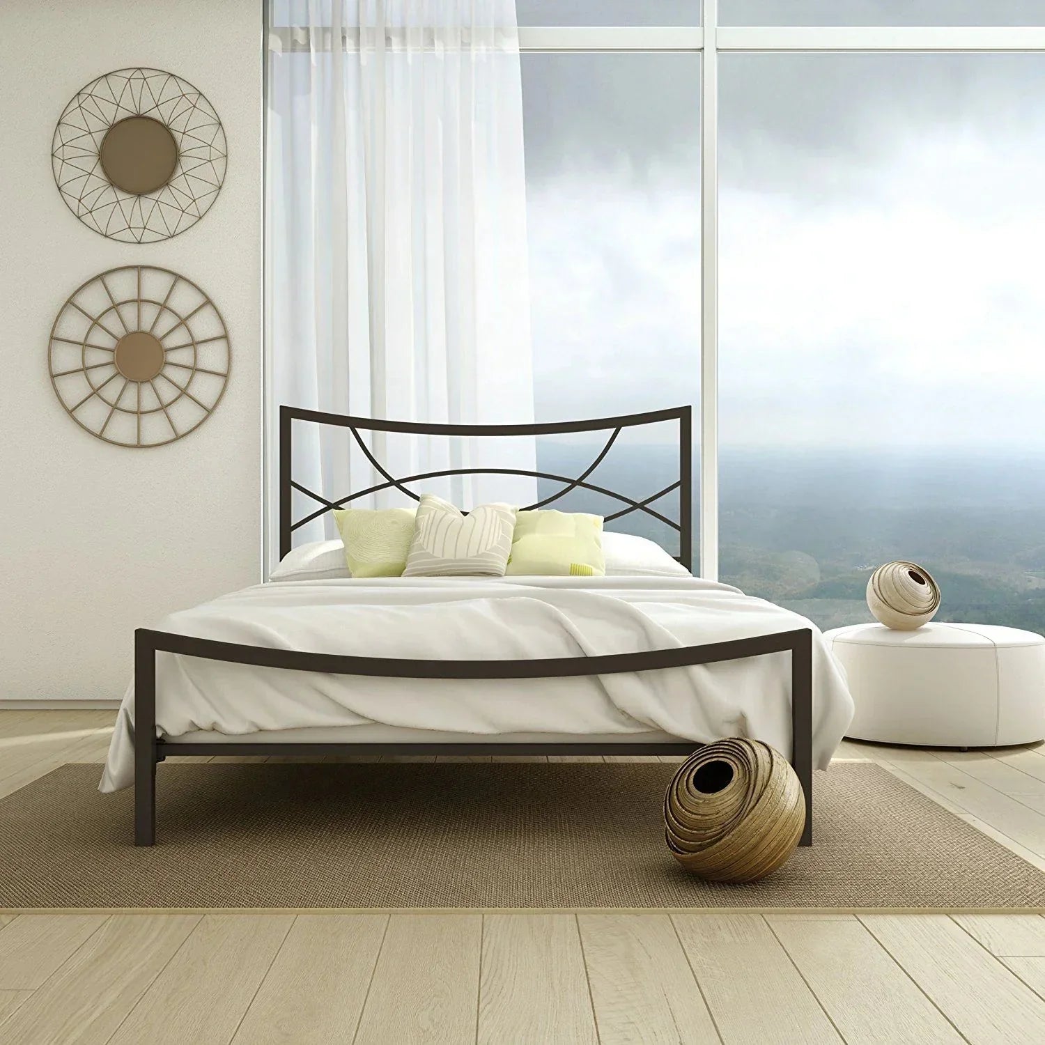 Bed - Steel - Black - 120x200x125 cm